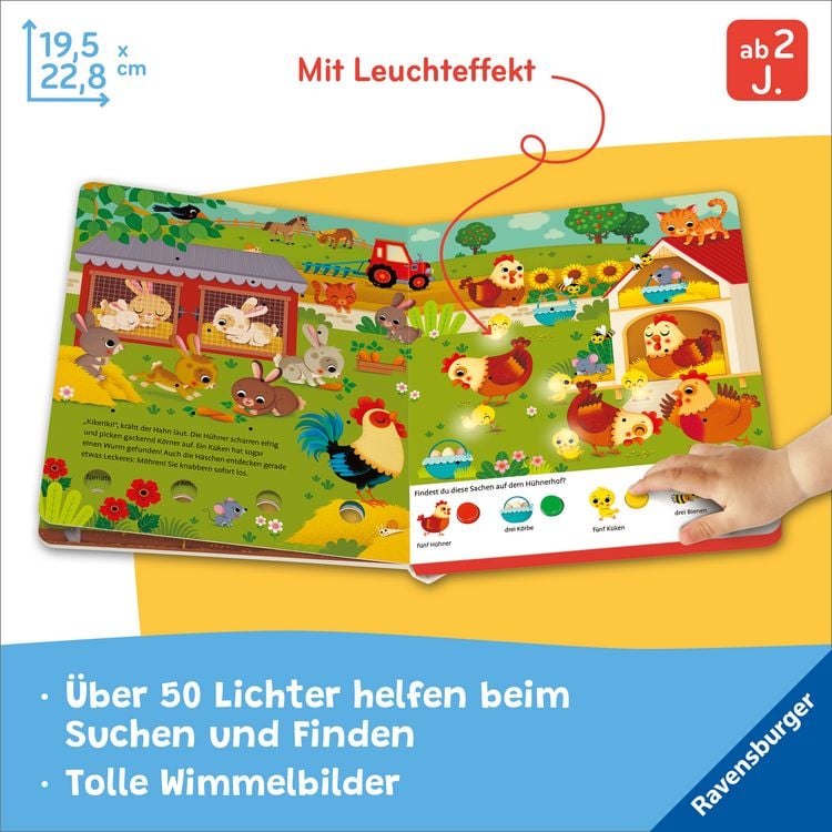 Produktbild: Mein gro&szlig;es Lichter-Wimmelbuch - Auf dem Bauernhof