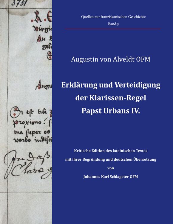 Produktbild: Erkl&auml;rung und Verteidigung der Klarissen-Regel Papst Urbans IV.