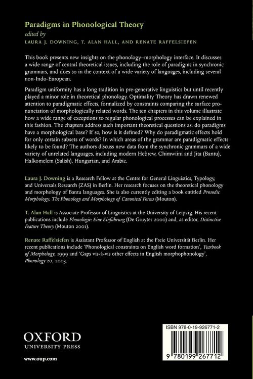 Produktbild: Paradigms in Phonological Theory