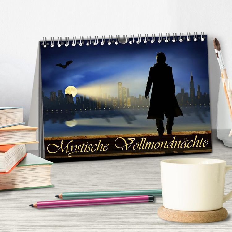Produktbild: Mystische Vollmondn&auml;chte (Tischkalender 2026 DIN A5 quer), CALVENDO Monatskalender