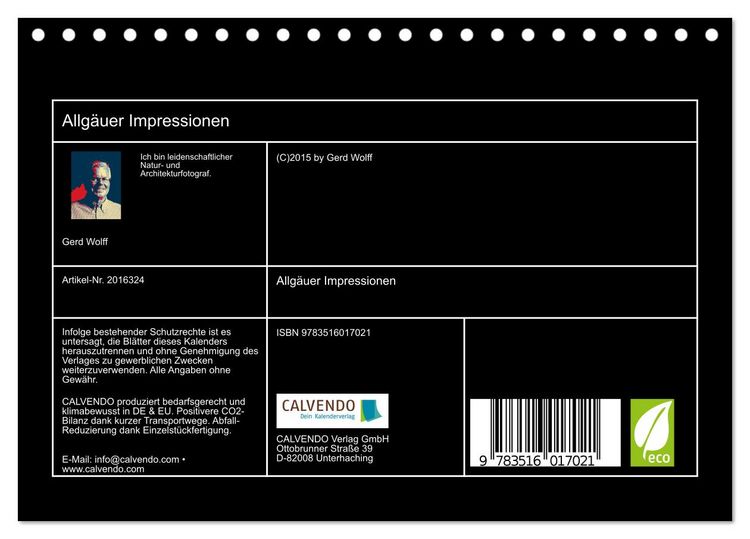 Produktbild: Allg&auml;uer Impressionen (Tischkalender 2026 DIN A5 quer), CALVENDO Monatskalender
