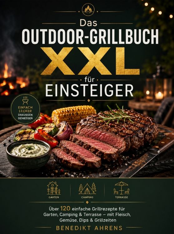 Produktbild: Das Outdoor-Grillbuch XXL f&uuml;r Einsteiger