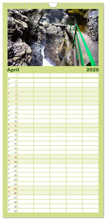 Produktbild: Familienplaner 2026 - Erlebe mit mir das Allg&auml;u mit 5 Spalten (Wandkalender, 21 x 45 cm) CALVENDO