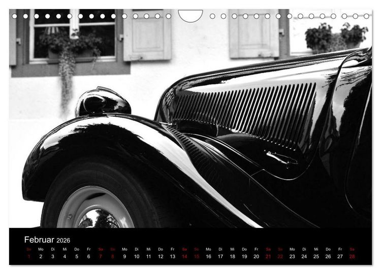 Produktbild: Citro&euml;n 11 CV Traction Avant in schwarzweiss (Wandkalender 2026 DIN A4 quer), CALVENDO Monatskalender