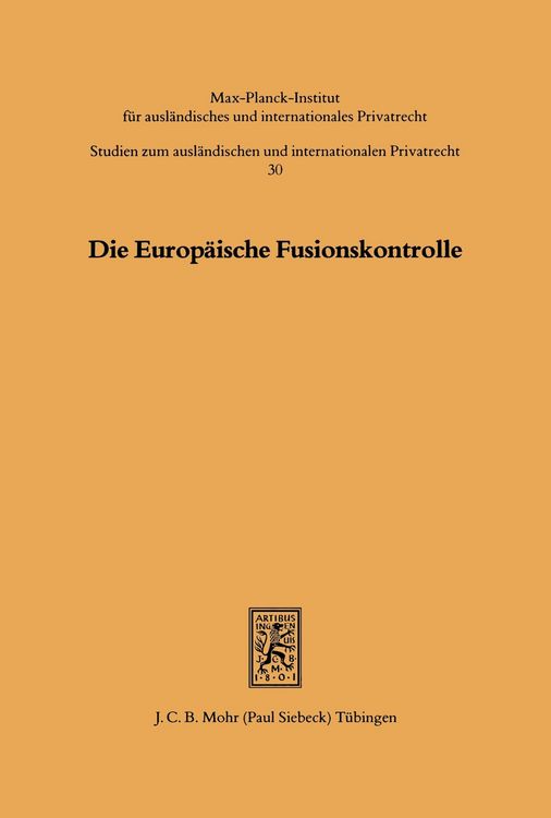 Produktbild: Die Europ&auml;ische Fusionskontrolle