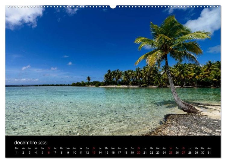 Produktbild: Polyn&eacute;sie fran&ccedil;aise - Magie des &icirc;les (Calendrier mural 2026 DIN A2 vertical) calendrier de bureau
