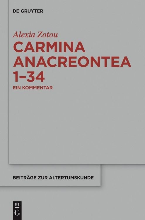 Produktbild: Carmina anacreontea 1-34