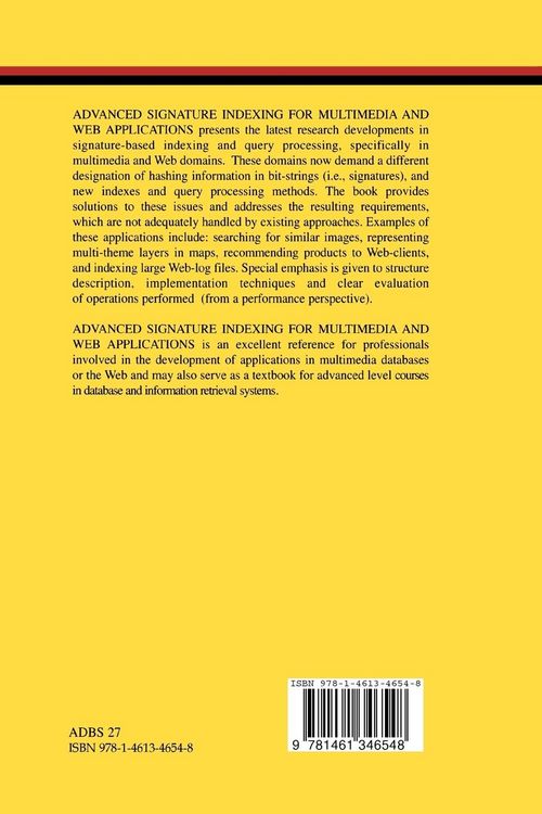 Produktbild: Advanced Signature Indexing for Multimedia and Web Applications