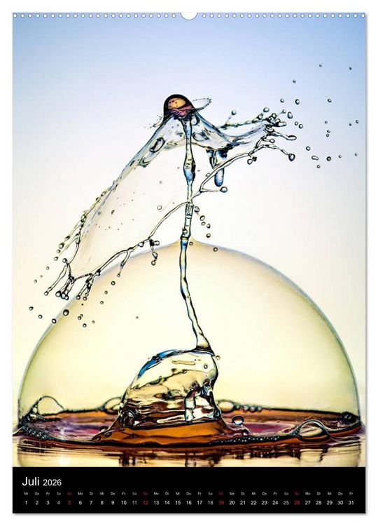 Produktbild: Experimentelle Fotografie Liquid Art (Wandkalender 2026 DIN A2 hoch), CALVENDO Monatskalender