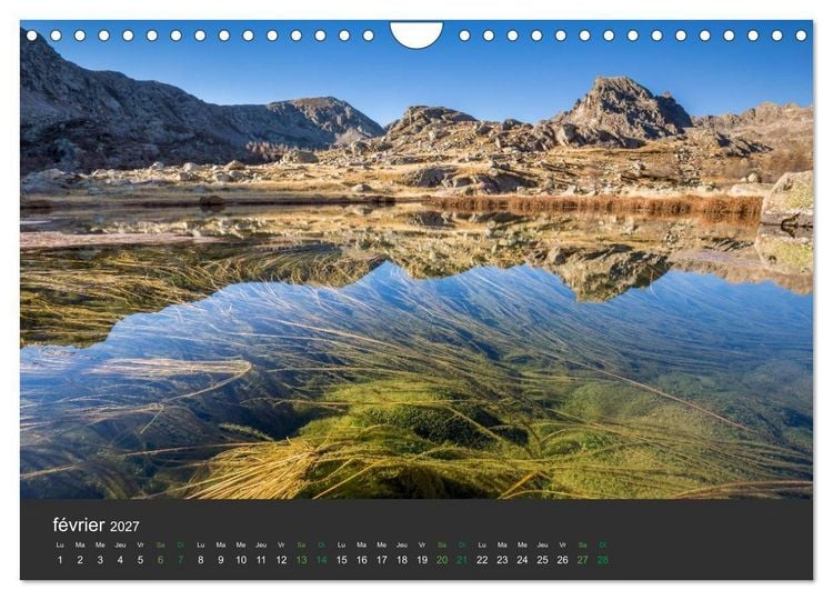 Produktbild: Lacs de montagne. Miroir des cimes (Calendrier mural 2027 DIN A4 vertical), CALVENDO calendrier mensuel