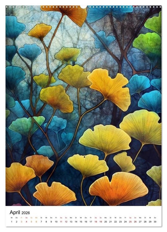 Produktbild: Ginkgo Biloba Sch&ouml;nheit (hochwertiger Premium Wandkalender 2026 DIN A2 hoch), Kunstdruck in Hochglanz