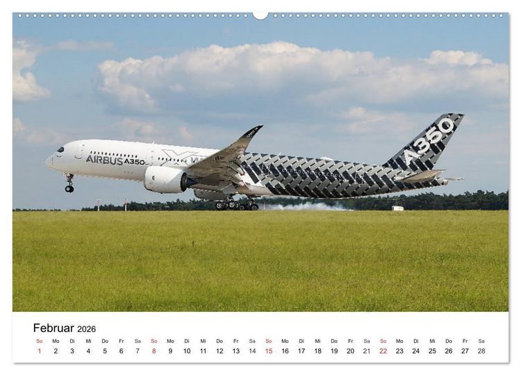 Produktbild: Die sch&ouml;nsten Airliner (hochwertiger Premium Wandkalender 2026 DIN A2 quer), Kunstdruck in Hochglanz
