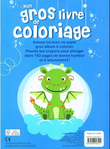 Produktbild: Mon gros livre de coloriage : 3-5 ans