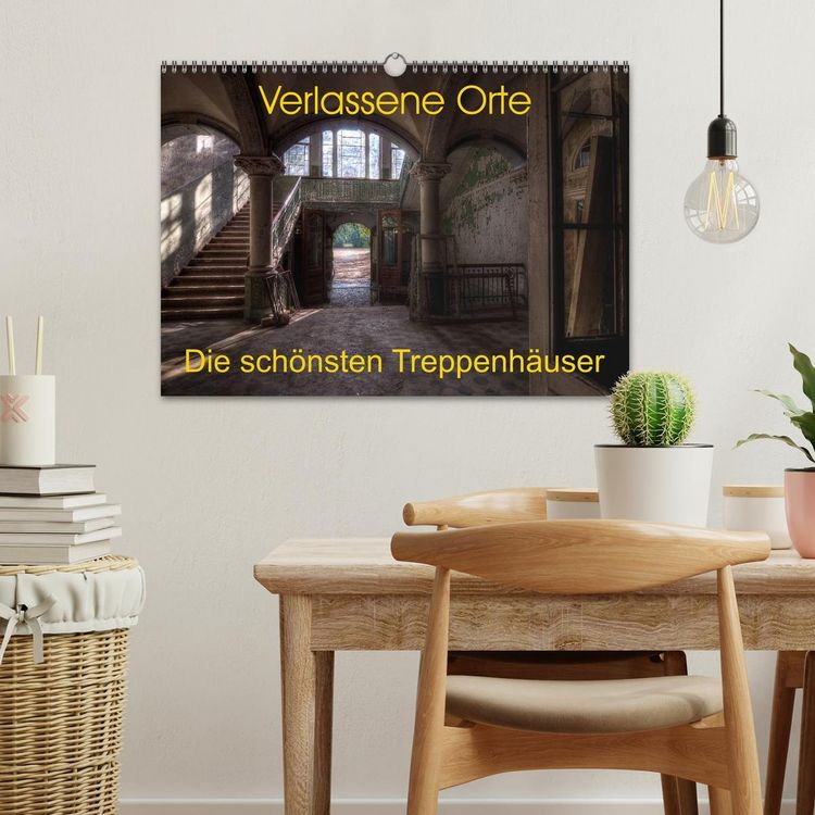 Produktbild: Verlassene Orte - Die sch&ouml;nsten Treppenh&auml;user (Wandkalender 2026 DIN A3 quer), CALVENDO Monatskalender