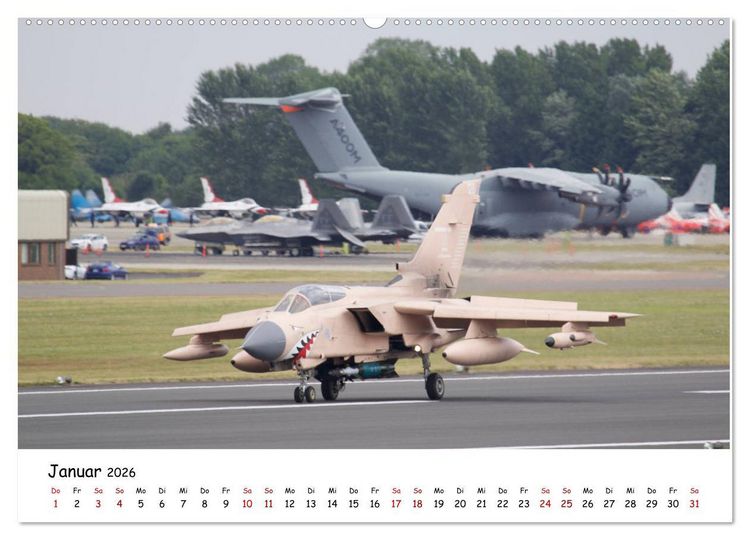 Produktbild: Milit&auml;rjets Panavia Tornado (hochwertiger Premium Wandkalender 2026 DIN A2 quer), Kunstdruck in Hochglanz