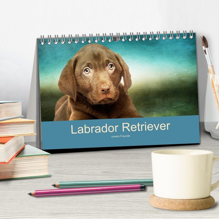 Produktbild: Labrador Retriever unsere Freunde (Tischkalender 2026 DIN A5 quer), CALVENDO Monatskalender