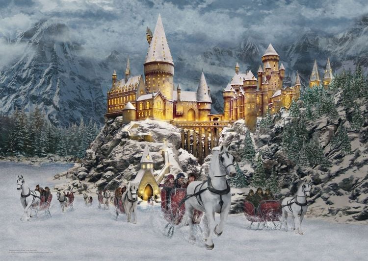 Produktbild: Schmidt 58835 - Thomas Kinkade, Harry Potter-Hogwarts Castle im Winter, Puzzle, 1000 Teile