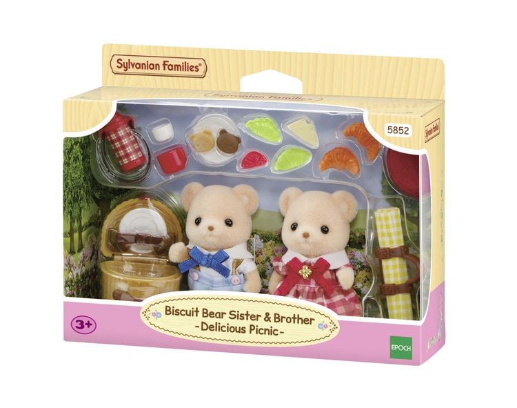 Produktbild: Sylvanian Families 5852 - Biscuit B&auml;ren Geschwister Picknickspa&szlig;