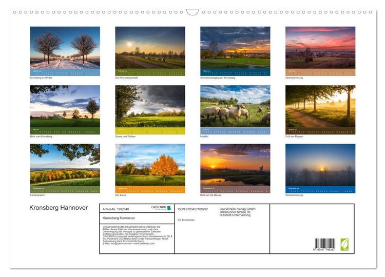 Produktbild: Kronsberg Hannover (Wandkalender 2026 DIN A2 quer), CALVENDO Monatskalender
