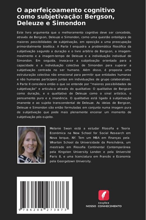 Produktbild: O aperfei&ccedil;oamento cognitivo como subjetiva&ccedil;&atilde;o: Bergson, Deleuze e Simondon