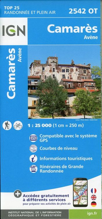 Produktbild: Camar&egrave;s. Av&egrave;ne 1:25 000