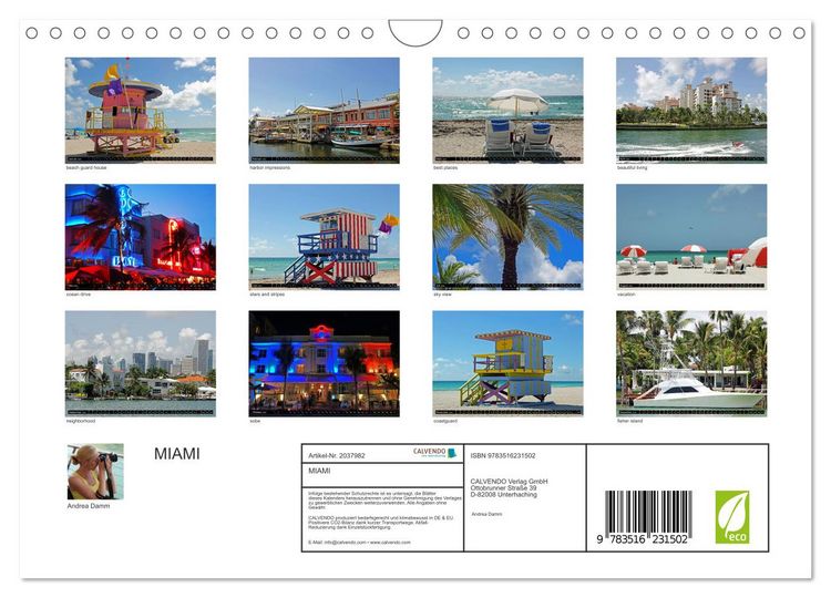 Produktbild: MIAMI (Wandkalender 2026 DIN A4 quer), CALVENDO Monatskalender