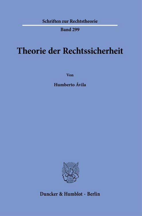 Produktbild: Theorie der Rechtssicherheit.