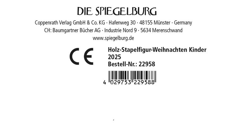 Produktbild: Holz-Stapelfigur - Wintertiere im Weihnachtswald, sort.i.D.