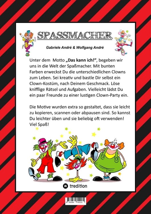 Produktbild: CRAFTBOOK - CLOWNS - LUSTIGE MOTIVE - KNIFFLIGE R&Auml;TSEL - SPANNENDE AUFGABEN - WISSENSWERTES - AUSMALVORLAGEN - STORYTELLING - TUTORIAL