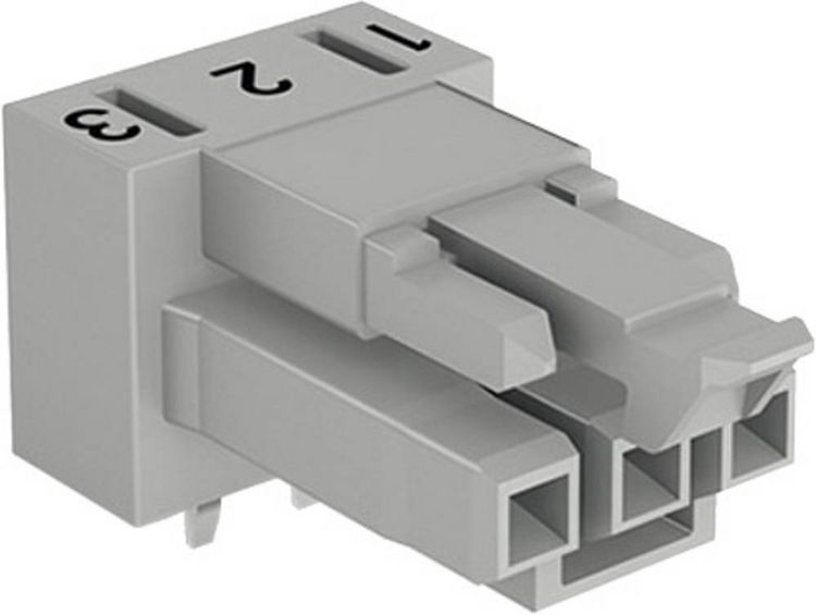 Produktbild: WAGO 890-854/011-000 Netz-Steckverbinder WINSTA MINI Buchse, Einbau horizontal Gesamtpolzahl: 3 16 A Grau 1 St.