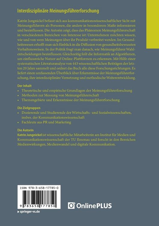 Produktbild: Interdisziplin&auml;re Meinungsf&uuml;hrerforschung
