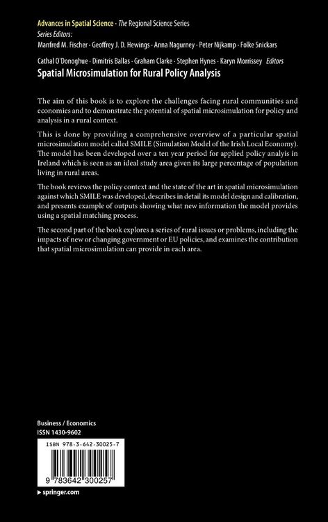 Produktbild: Spatial Microsimulation for Rural Policy Analysis