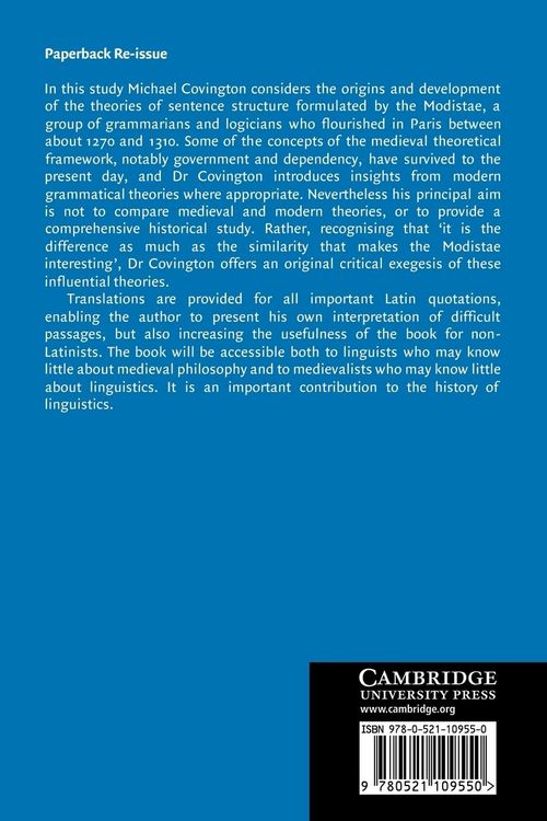 Produktbild: Syntactic Theory in the High Middle Ages