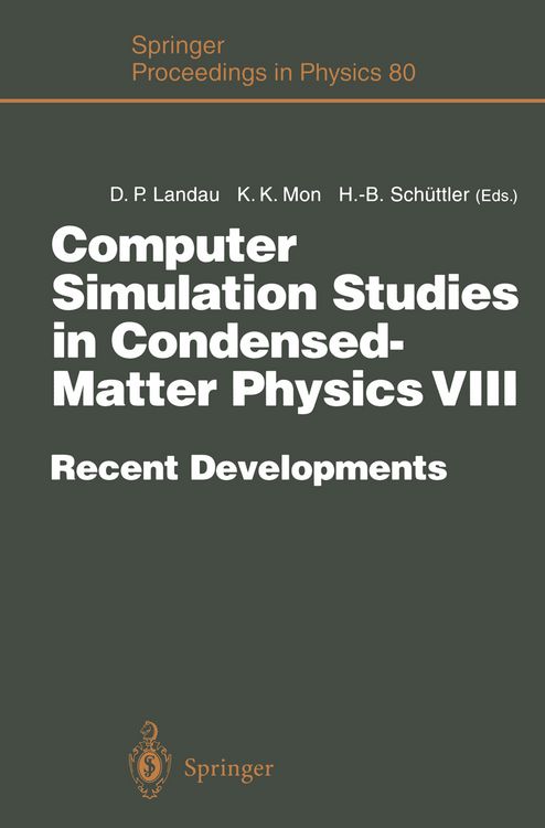 Produktbild: Computer Simulation Studies in Condensed-Matter Physics VIII