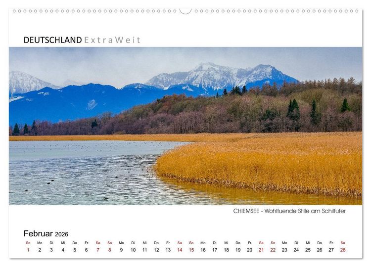 Produktbild: Wei&szlig;blaue Impressionen vom Chiemsee (Wandkalender 2026 DIN A2 quer), CALVENDO Monatskalender