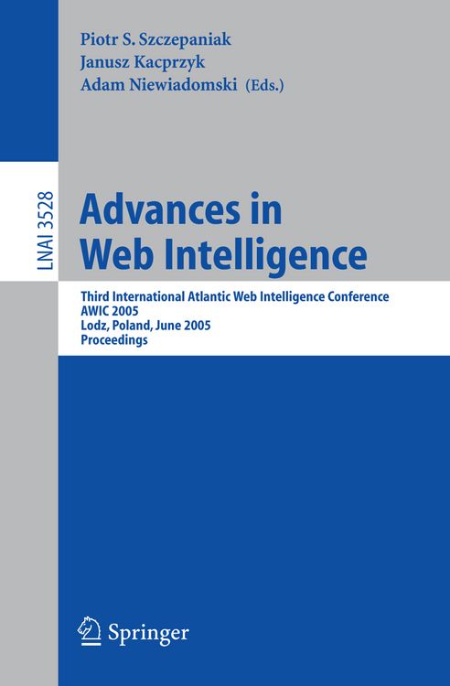 Produktbild: Advances in Web Intelligence