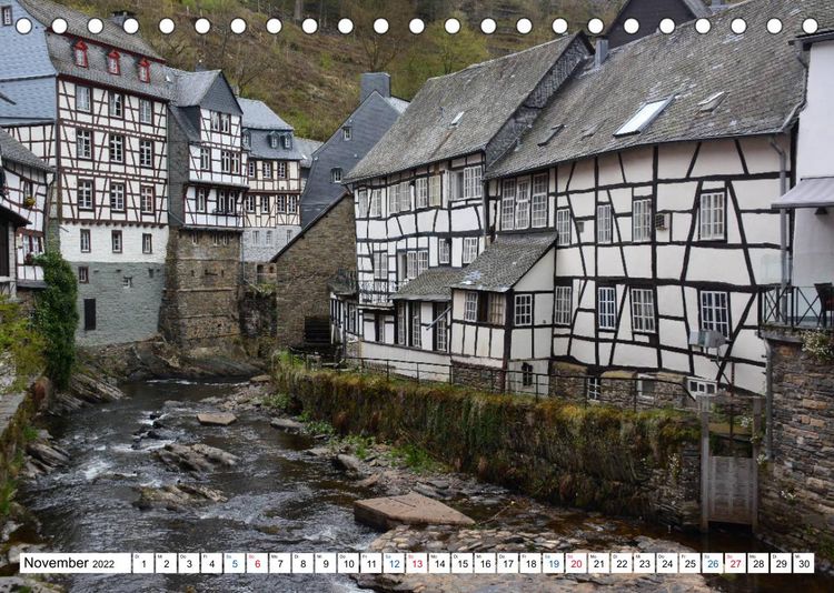 Produktbild: Monschau - Fachwerkidylle in der Eifel (Tischkalender 2022 DIN A5 quer)