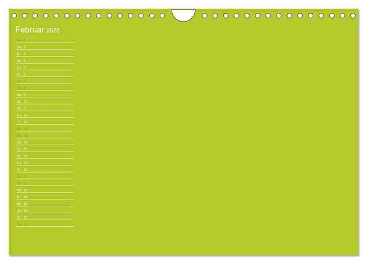 Produktbild: Bastel-Geburtstagskalender gr&uuml;n / Geburtstagskalender (Wandkalender 2026 DIN A4 quer), CALVENDO Monatskalender