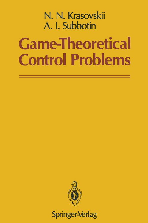 Produktbild: Game-Theoretical Control Problems
