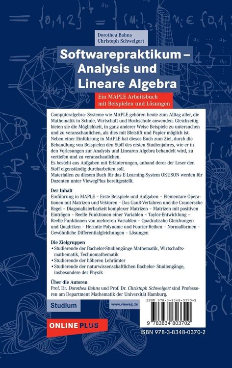 Produktbild: Softwarepraktikum - Analysis und Lineare Algebra