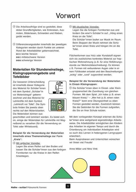 Produktbild: Mathe - na klar! Pr&auml;numerik: Formen