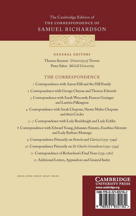 Produktbild: Correspondence Primarily on Sir Charles Grandison (1750-1754)