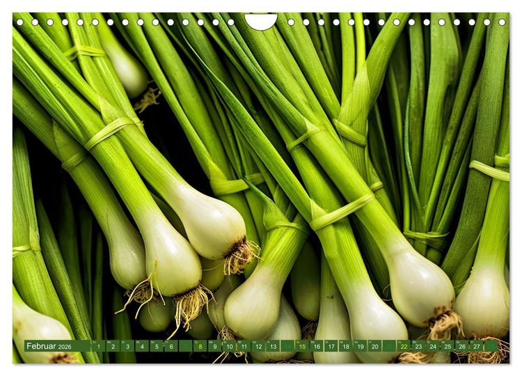 Produktbild: GR&Uuml;N - Gem&uuml;se und Obst - Knackig und Frisch (Wandkalender 2026 DIN A4 quer), CALVENDO Monatskalender