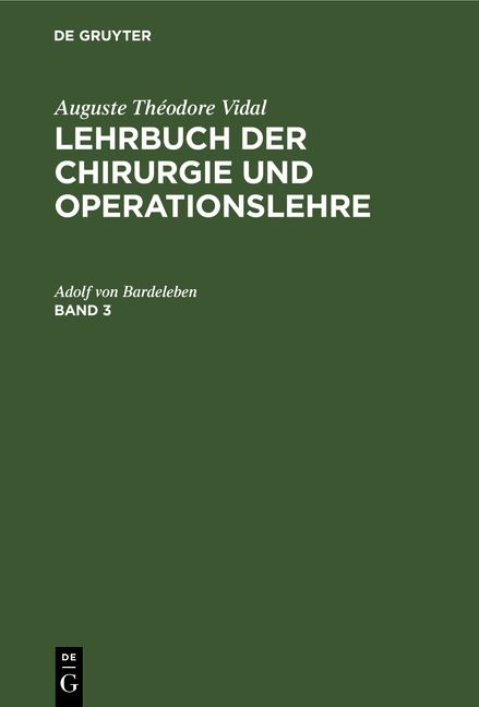 Produktbild: Lehrbuch der Chirurgie und Operationslehre. Band 3