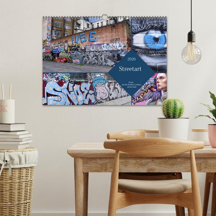 Produktbild: Streetart-Kunst, die die Stra&szlig;en Londons atmen l&auml;sst (Wandkalender 2026 DIN A3 quer), CALVENDO Monatskalender
