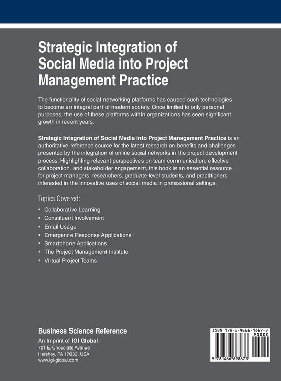 Produktbild: Strategic Integration of Social Media into Project Management Practice