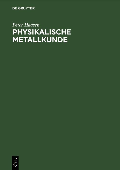 Produktbild: Physikalische Metallkunde