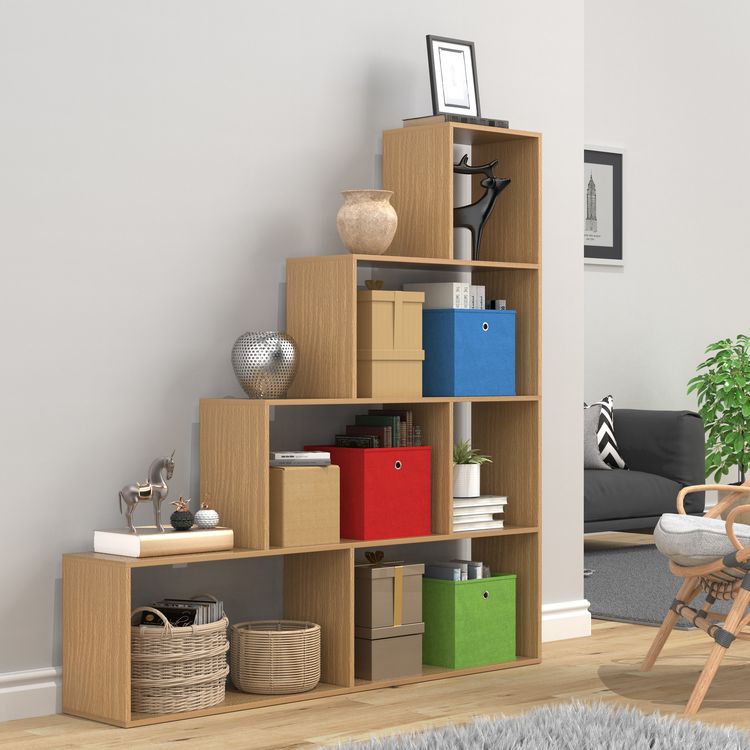 Holz Regal Raumteiler Standregal Bücher Dubila L