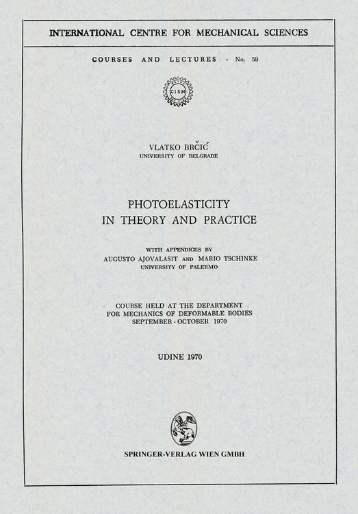 Produktbild: Photoelasticity in Theory and Practice