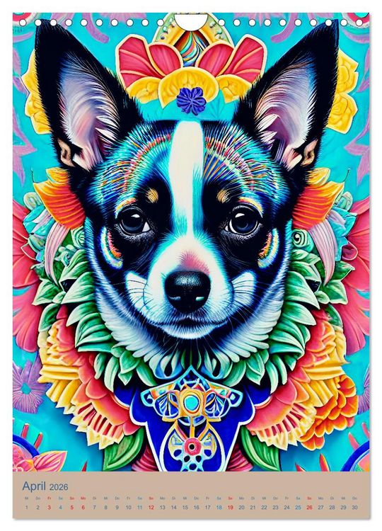 Produktbild: Chihuahuas. Kunstvolle Portr&auml;ts der kleinen Hunde (Wandkalender 2026 DIN A4 hoch), CALVENDO Monatskalender